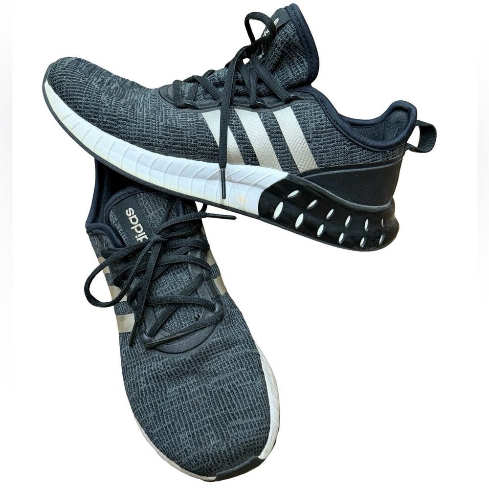 👟 Adidas Kaptir Super Women’s Running Shoes‎ – Black/Silver – Size 8.5 ✨